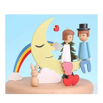 Amazon.co.jp: 木製オルゴール少年少女カップル形クリエイティブ